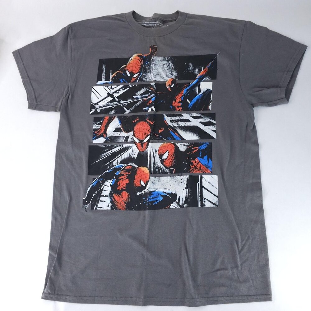 Marvel Spider-Man T Shirt Mens Medium Gray The Amazing Spider-Man 2012 Promo
